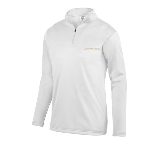 [FOLQFFWH-AS-LOGO2] Decker Men's FlexFleece 1/4 Zip (Adult S, White, Logo 2)