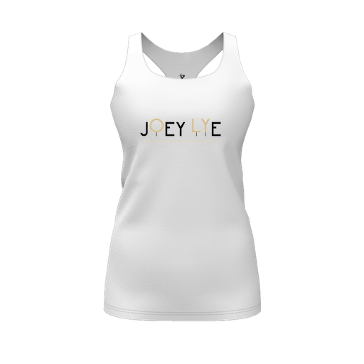 [CUS-DFW-RCBK-PER-WHT-FYS-LOGO1] Racerback Tank Top (Female Youth S, White, Logo 1)