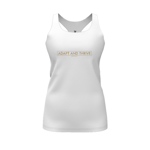 [FT0TRBWH-FYS-LOGO2] Decker Racerback Tank Top (Female Youth S, White, Logo 2)