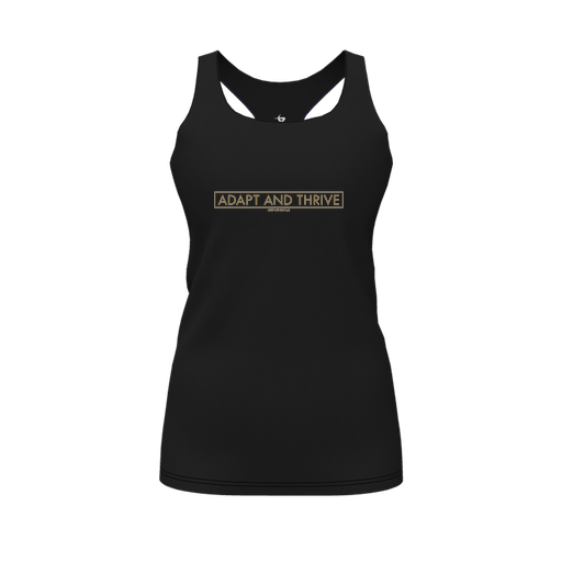 [CUS-DFW-RCBK-PER-BLK-FYS-LOGO2] Racerback Tank Top (Female Youth S, Black, Logo 2)