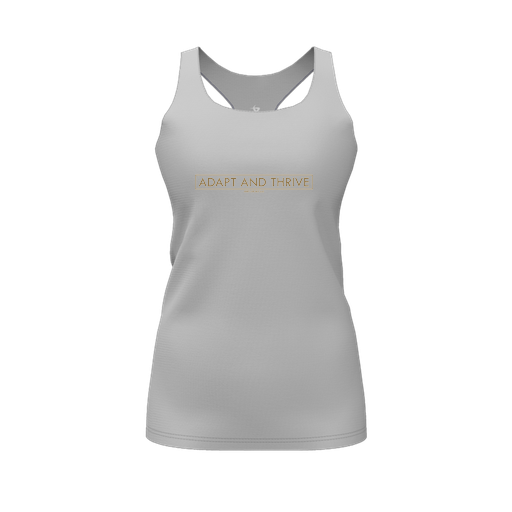 [CUS-DFW-RCBK-PER-GRY-FYS-LOGO2] Racerback Tank Top (Female Youth S, Gray, Logo 2)