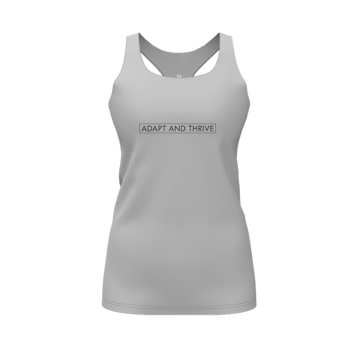 [CUS-DFW-RCBK-PER-GRY-FYS-LOGO3] Racerback Tank Top (Female Youth S, Gray, Logo 3)