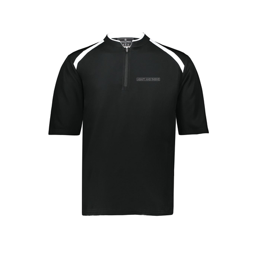 [229581-AS-BLK-LOGO3] Men's Dugout Short Sleeve Pullover (Adult S, Black, Logo 3)