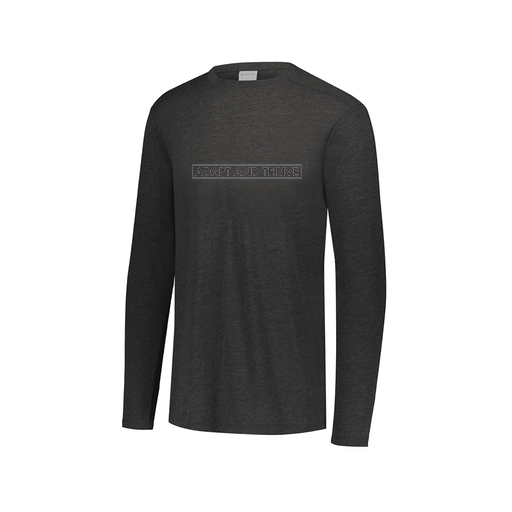 [FTLCUBBK-AXS-LOGO3] Decker Men's Tri-Blend T-Shirt - Long Sleeve (Adult XS, Black, Logo 3)