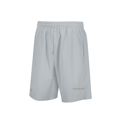 [229556.099.XS-LOGO2] Men's Weld Short (Adult XS, Silver, Logo 2)