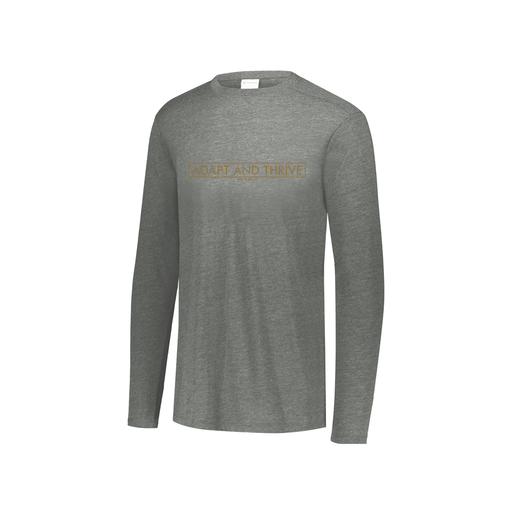 [FTLCUBGY-YS-LOGO2] Decker Youth Tri-Blend T-Shirt - Long Sleeve (Youth S, Gray, Logo 2)