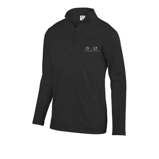 [FOLQFFBK-YS-LOGO1] Decker Youth FlexFleece 1/4 Zip (Youth S, Black, Logo 1)