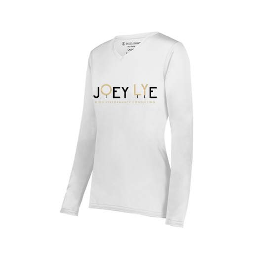 [222824.005.S-LOGO1] Ladies LS Smooth Sport Shirt (Female Adult S, White, Logo 1)