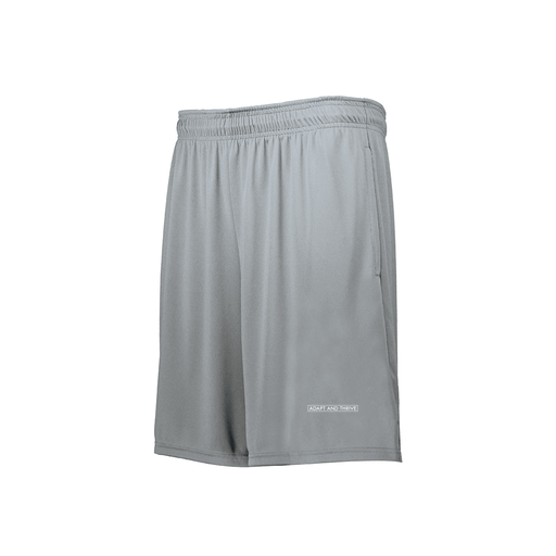 [229511.099.XS-LOGO4] Men's Swift Short (Adult XS, Silver, Logo 4)